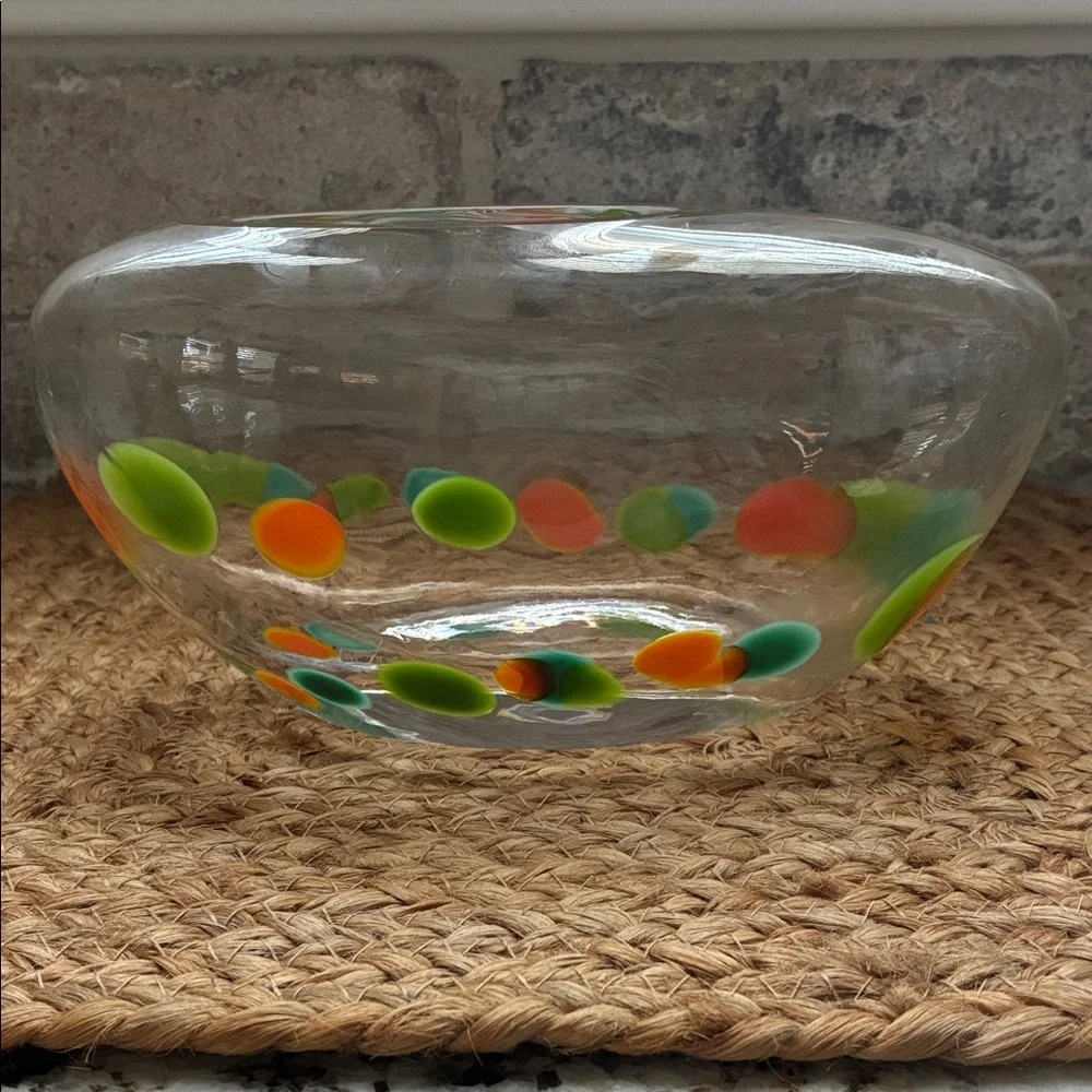 Crate & Barrell Lottie Hand-Blown Glass Vase